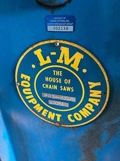 Used L-M LM PAPER ROLL SAW 20 HP 72" ROLL DIAMETER- SOLD