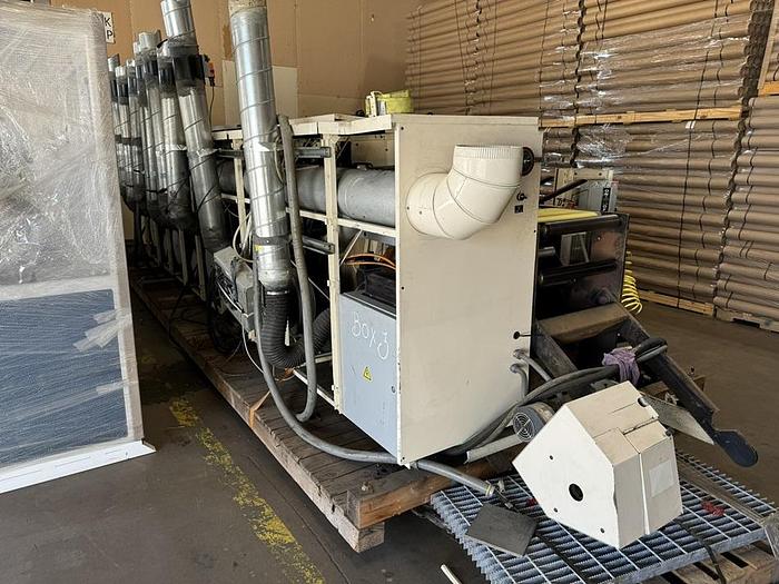 Used 13" WIDE NILPETER FB-4300 8 COLOR FLEXO PRESS 1 DIE CUTTING STATION