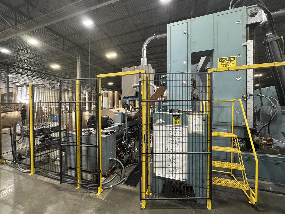 Used 95" WIDE A&F TWO DRUM SLITTER REWINDER - SHAFTLESS 72" DIAMETER REWIND