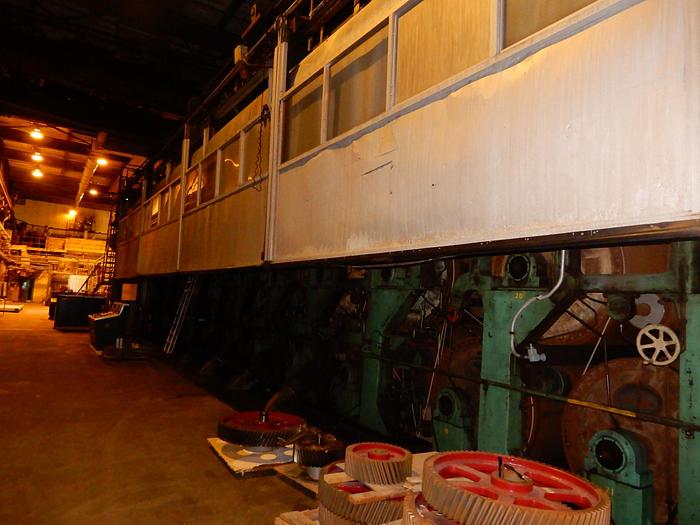 Used 156" (3.92M) TRIM FOURDRINIER PAPER MACHINE 2,200 FPM NEW ALLEN BRADLEY DRIVE SYSTEM IN 2008 50/60 HZ