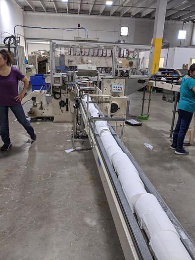 Used 91" WIDE 1992 PERINI 813 BATHROOM TISSE/KITCHEN TOWEL CONVERTING LINE