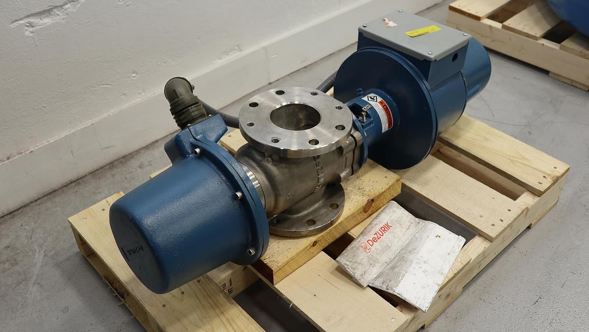 Used DEZURIK 4" ELECTRONIC BASIS WEIGHT VALVE 316 S/S