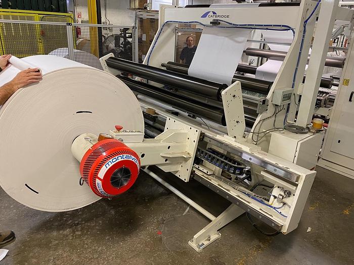 Used 62" WIDE CATBRIDGE TWO DRUM WINDER MODEL 205-50 MANUFACTURED 2019 - PENDING SALE
