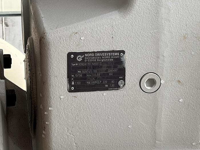 Used T BAILEY 316L STAINLESS STEEL TANK 33' TALL 12' DIAMETER MANUFACTURED 2018 WITH AGITATOR