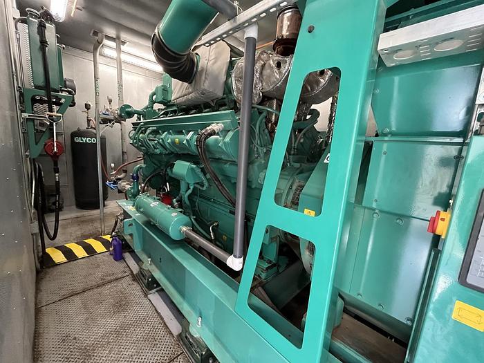 Used 1400 KW CUMMINS NATURAL GAS BACK UP GENERATOR SET QSK60 SERIES ENGINE MODEL C1400 N6C 13,800V MFG 2017 Pending JE