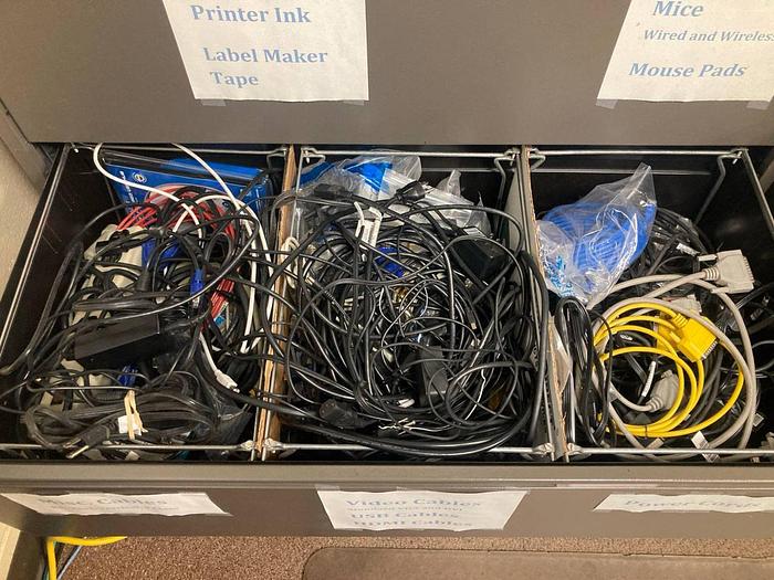 Used CONTENTS ON SHELVING SPARE IT GEAR