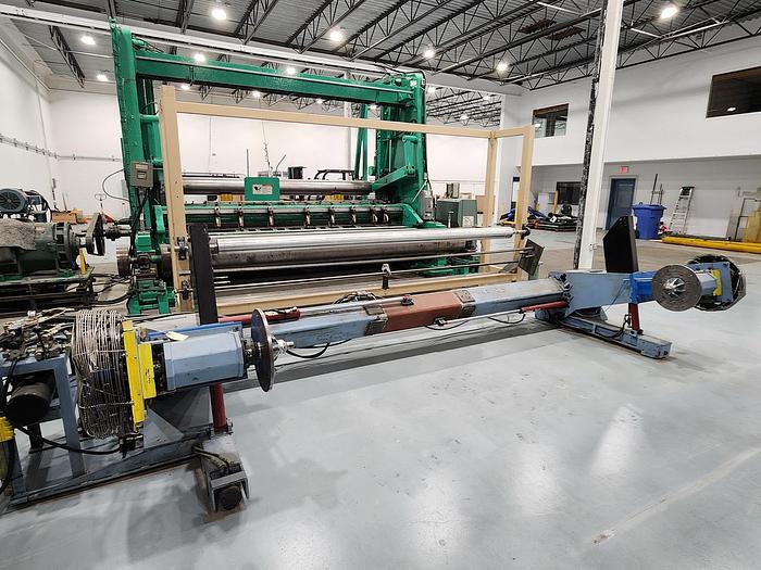 Used 135" LANGSTON SPEEDMASTER TWO DRUM WINDER 60" REWIND DIAMETER