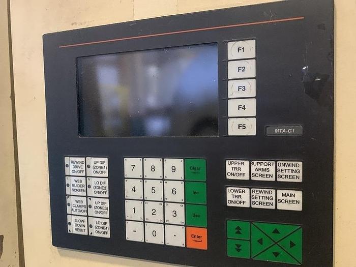 Used 64" WIDE DUSENBERY MODEL 835-24 DUPELX CANTILEVERED SLITTER REWINDER