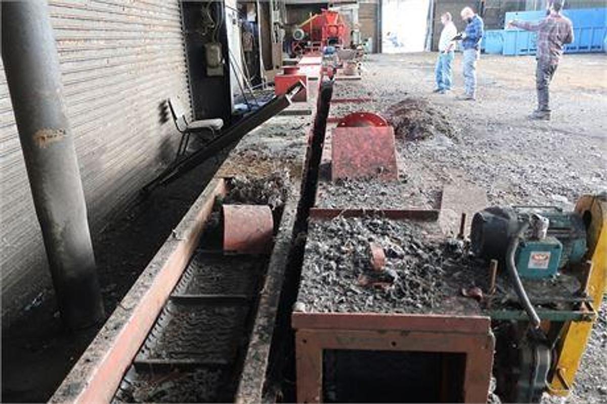 Used CIMP MODEL PCR 1600 TIRE SHREDDING LINE WITH 200HP CIMP 1600 GRANULATOR & 125HP CIMP 1200 GRANULATOR