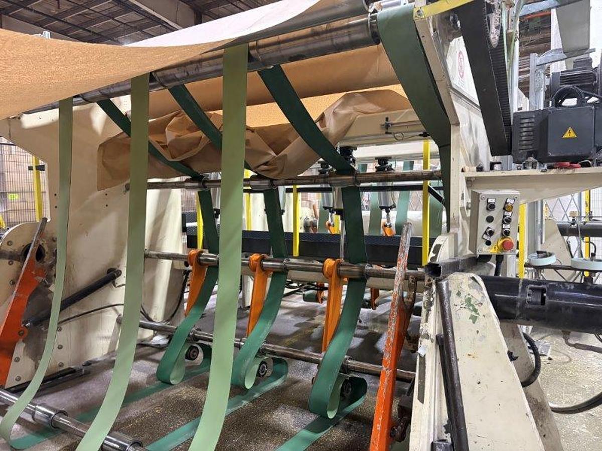 Used 108" WIDE MAFLEX HESTIA MODEL SA-502 INDUTRIAL ROLL REWINDER