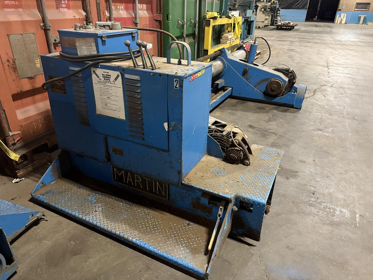 Used MARTIN SHAFTLESS FLOOR PICK UP UNWIND STAND 60" DIAMETER
