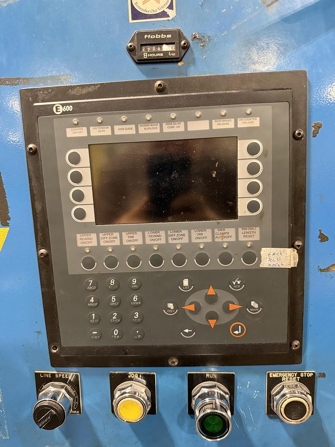 Used 62" DUSENBERY MODEL 835-24 DUPLEX SLITTER REWINDER 24" REWIND DIAMETER