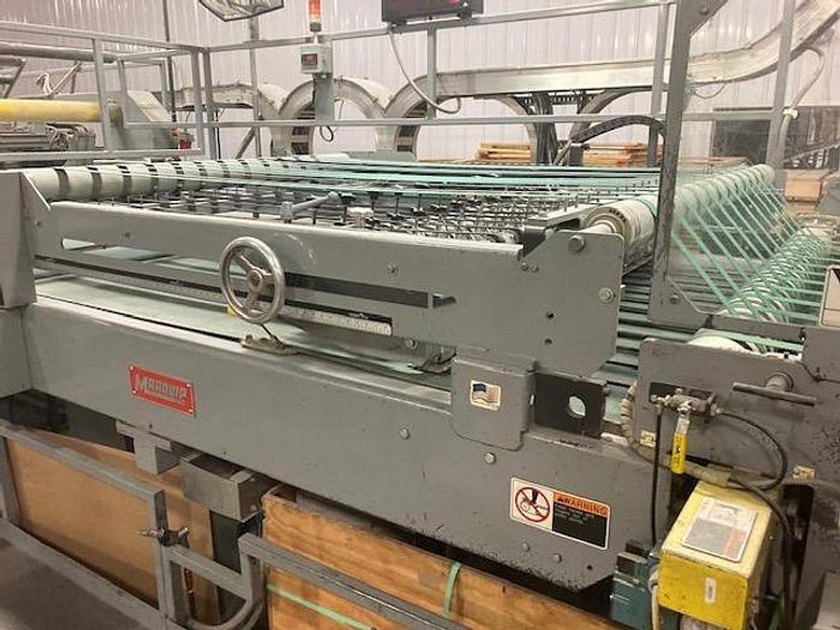 Used 73" BW PAPERSYSTEMS / MARQUIP SHEET PRO DUAL ROTARY SHEETER - MFG 1999