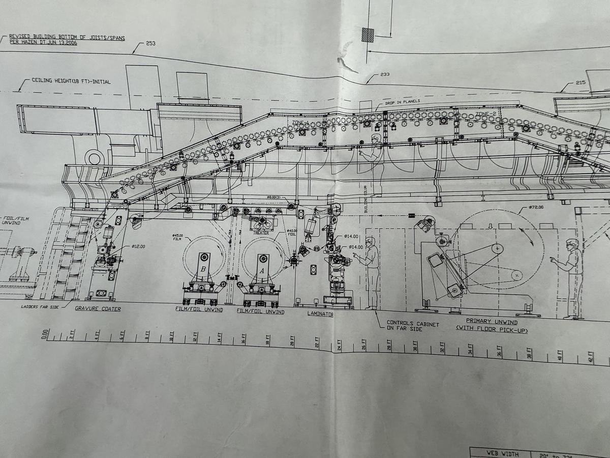 Used 72" WIDE INTAROTO LAMINATOR - PAPER & BOARD