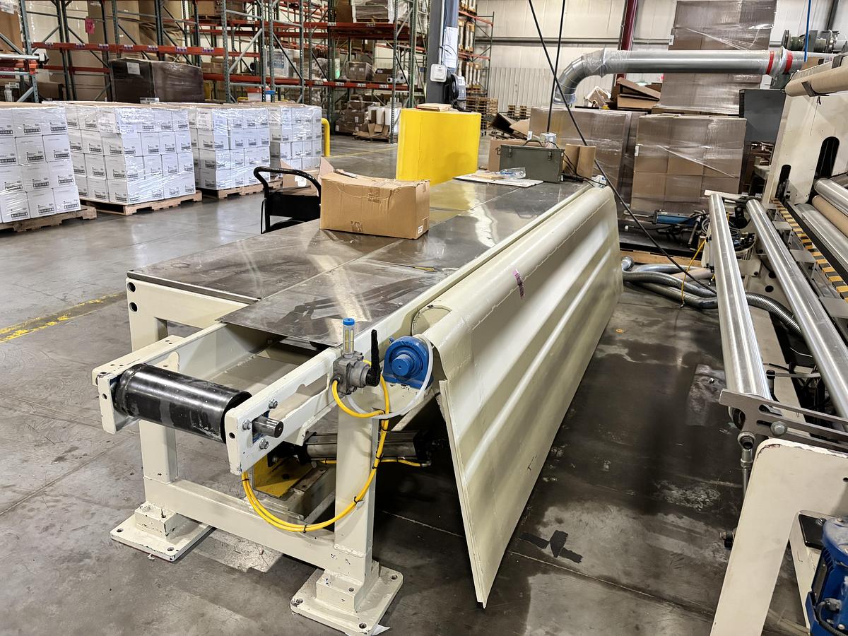 Used 128" WIDE AMERICAN CUSTOM MACHINERY (ACM) TWO DRUM SLITTER REWINDER