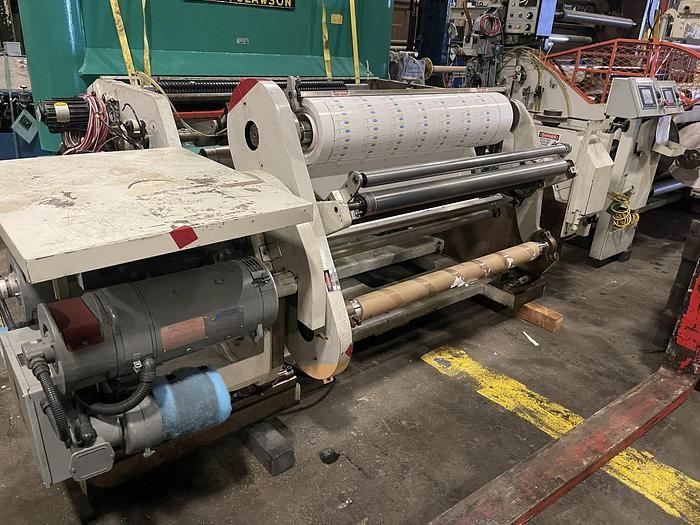 Used 45"  WIDE  KIDDER AUTOMATIC REWIND WITH SPLICER  24" DIA.