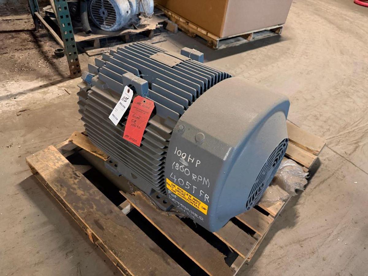 Used 100HP GE AC MOTOR 405TFRAME OVERHAULED MAY 2019