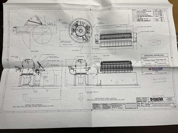 Used 156" (3.92M) TRIM FOURDRINIER PAPER MACHINE 2,200 FPM NEW ALLEN BRADLEY DRIVE SYSTEM IN 2008 50/60 HZ