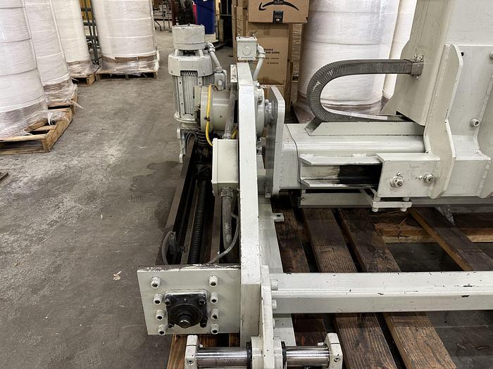 Used 60" WEBCO SHAFTLESS FLOOR PICK UP UNWIND STAND WITH EDGE GUIDE 60" DIAMETER