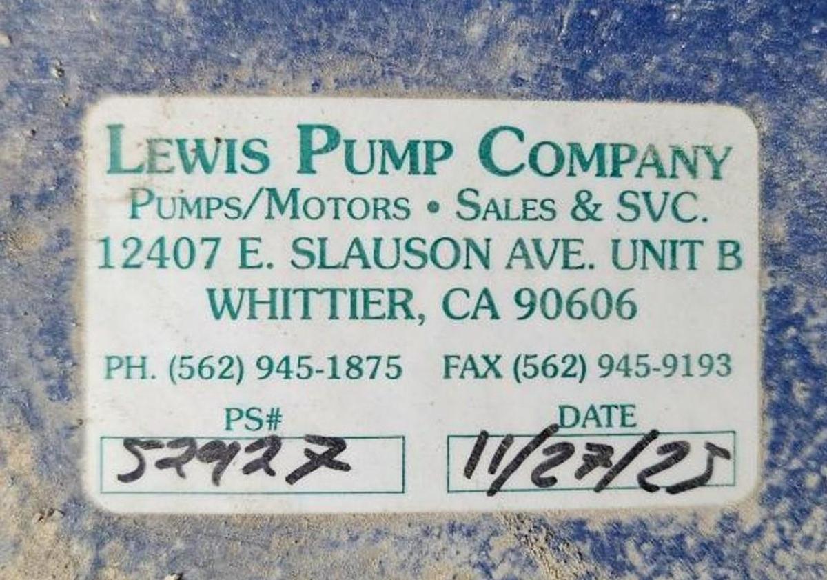 Used ROTO-JET PUMP/LEWIS PUMP COMPANY