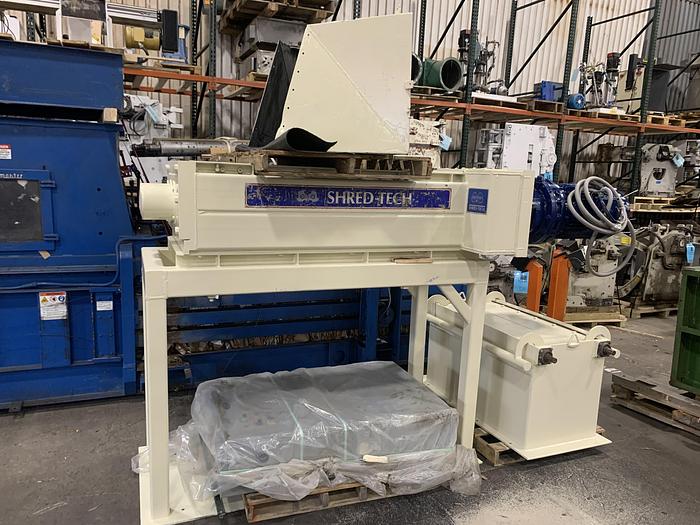 Used SHRED-TECH ST75E DUAL SHAFT SHREDDER WITH TWO 40 HP MOTORS MANUFACTURED 2004