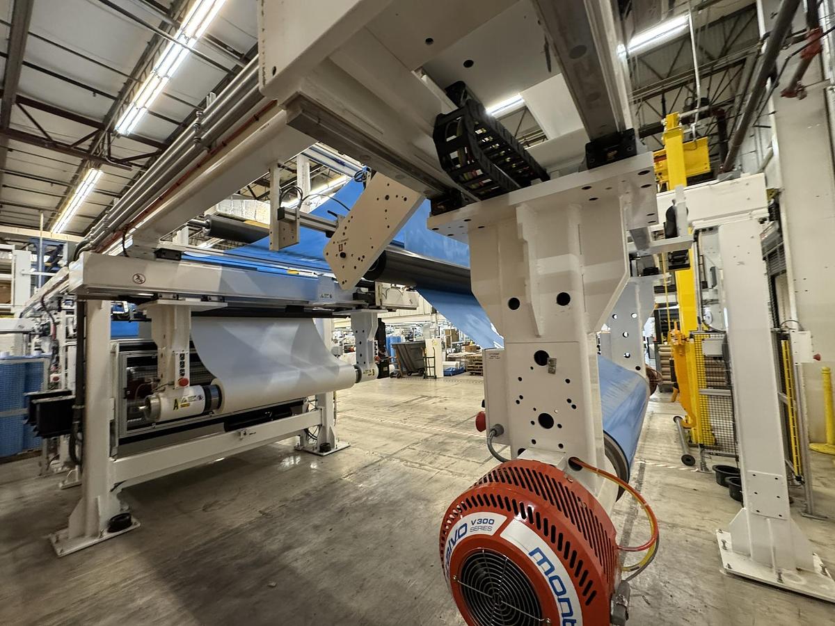 Used 72" WIDE CATBRIDGE LAMINATION LINE & TURRET REWINDER - MFG 2023