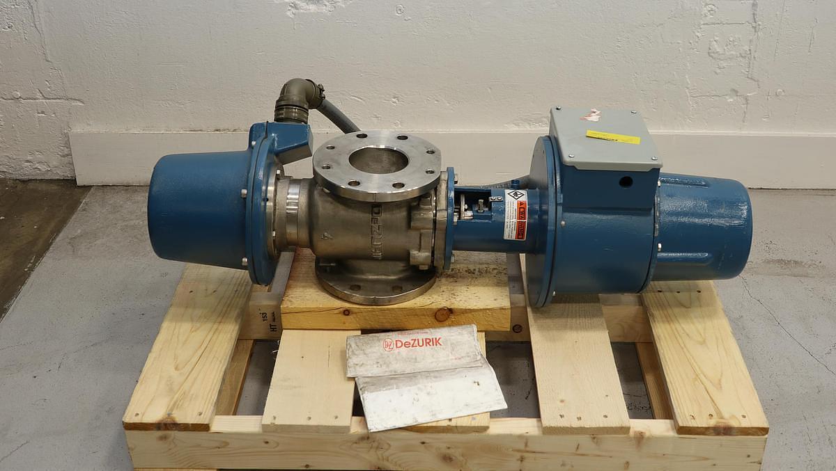 Used DEZURIK 4" ELECTRONIC BASIS WEIGHT VALVE 316 S/S