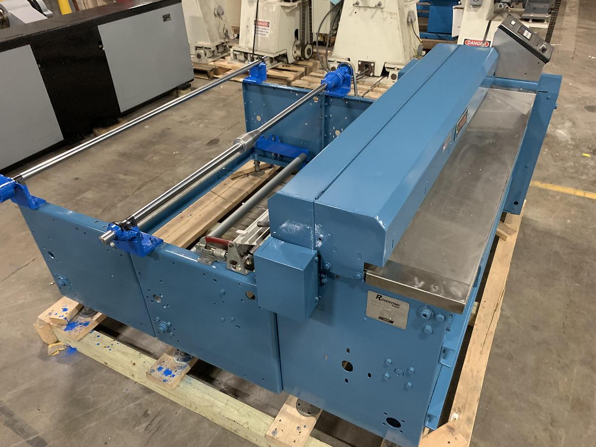 Used 60" ROSENTHAL SHEETER MODEL WAS-5-UBZEA-24 WITH OUTPUT CONVEYOR