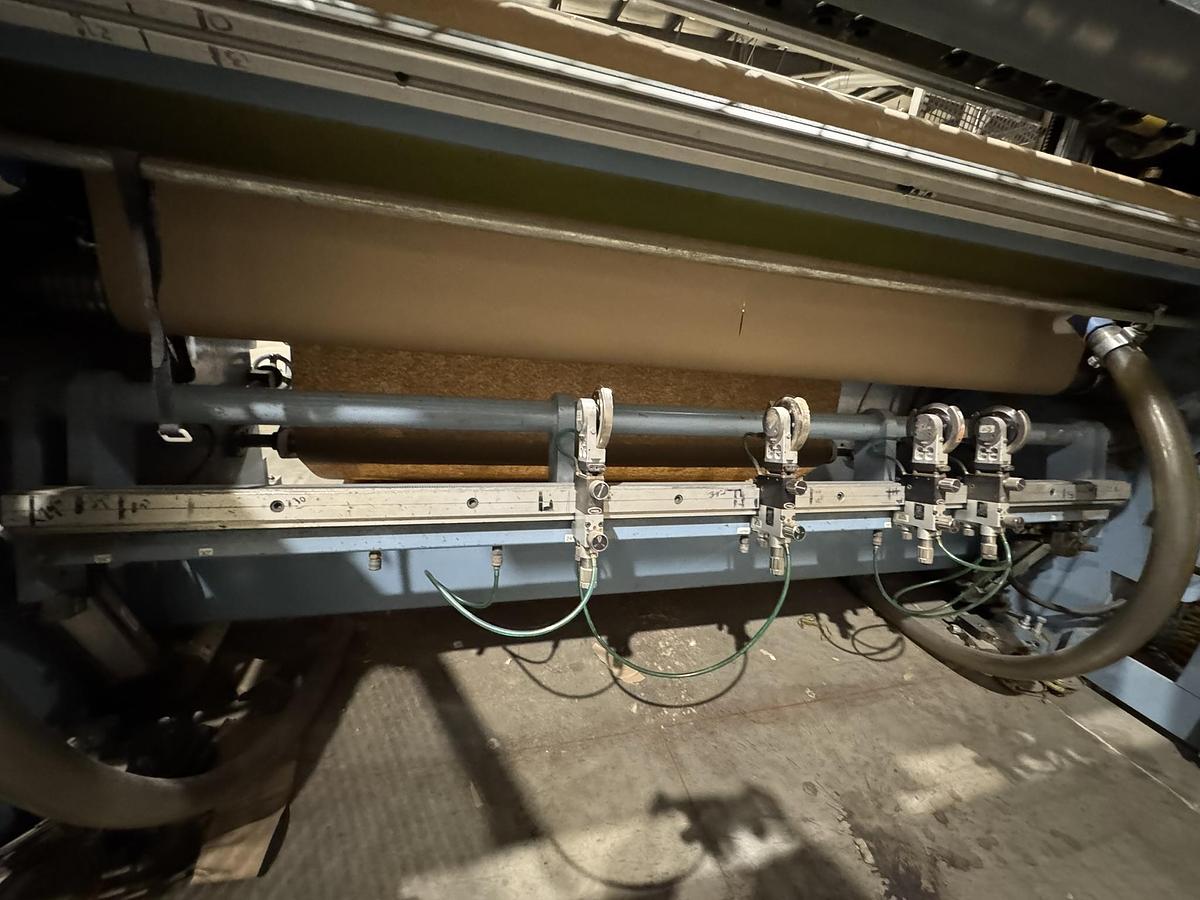 Used 72" WIDE JENNERJAHN MODEL SRA-72 COUNTER ROLL SLITTER REWINDER