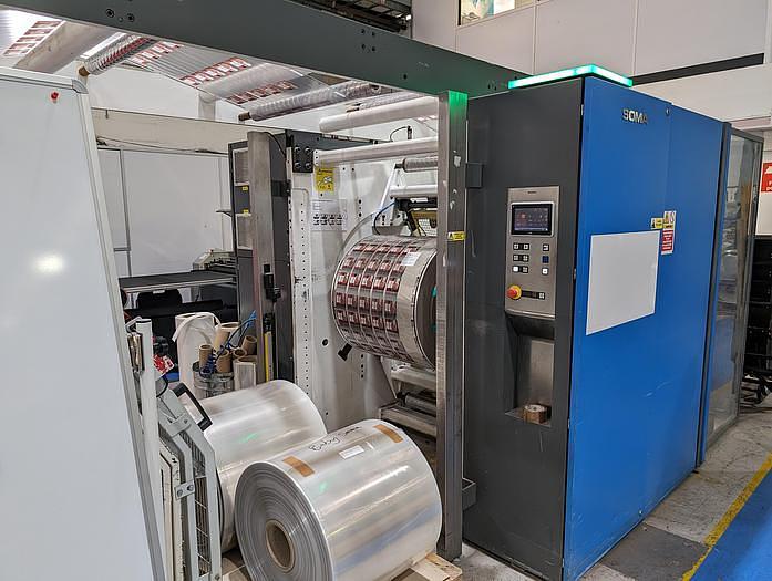 Used 33.5" (850MM) SOMA OPTIMA 1 CI GEARLESS PRINTING PRESS 8 COLOR MFG 2015