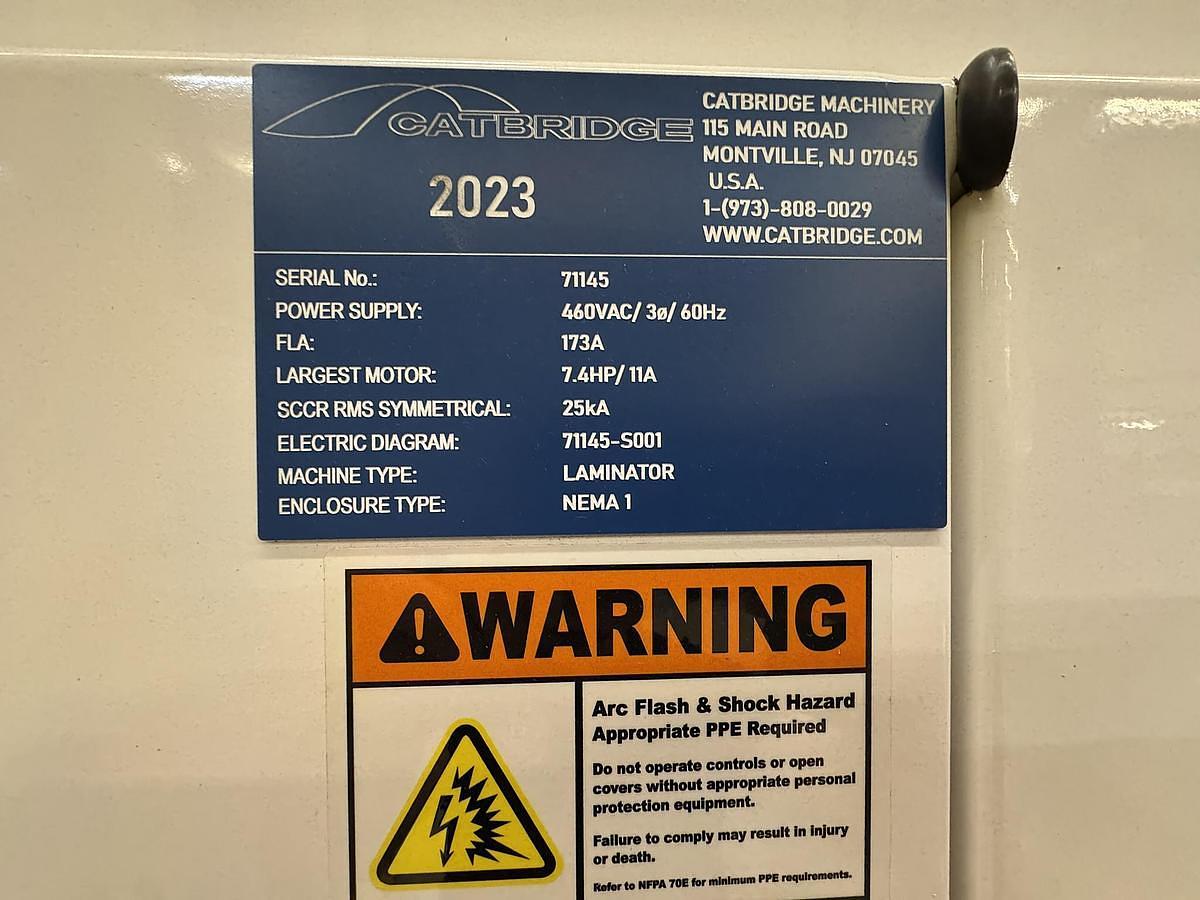 Used 72" WIDE CATBRIDGE MODEL 324 CONTINUOUS RUN SIMPLEX TURRET 24-36" REWIND DIAMETER