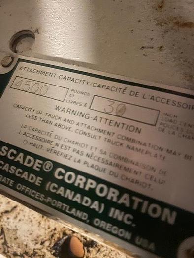 Used CASCADE MODEL 45F-RCP-05B 60" DIAMETER ROLL CLAMP