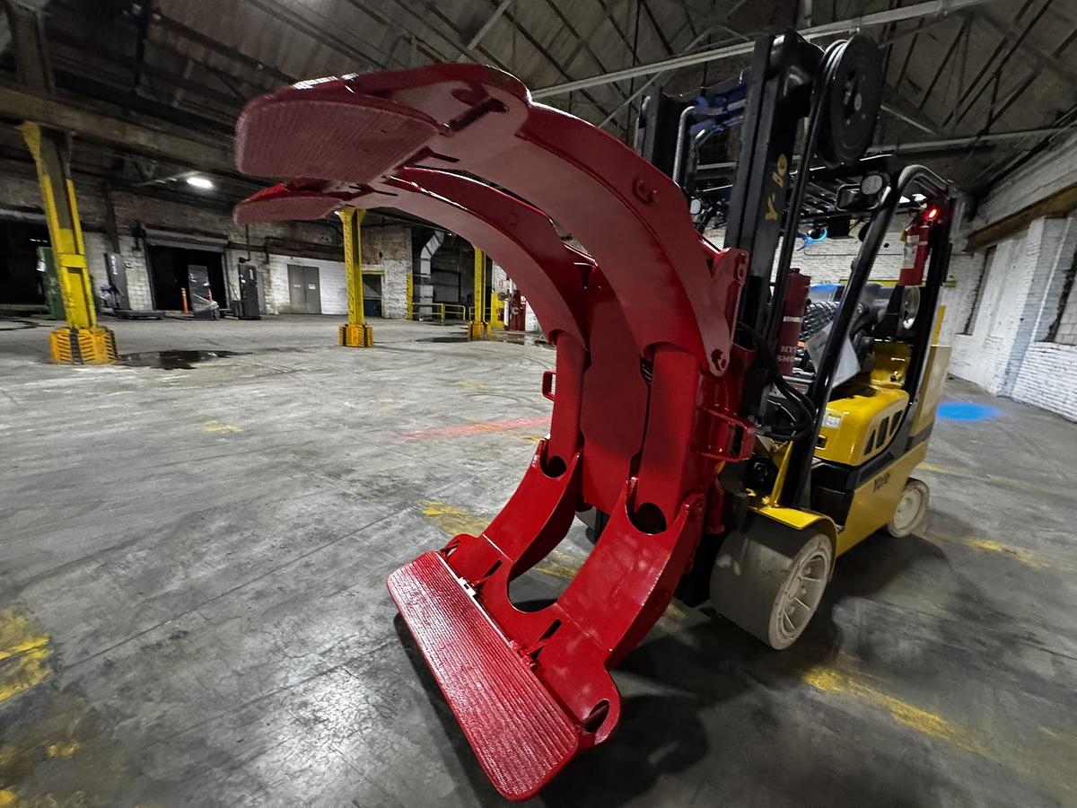 Used 12,000 POUND YALE GC120VXPRS FORKLIFT WITH 72" BOLZONI CLAMP MANUFACTURED 2021
