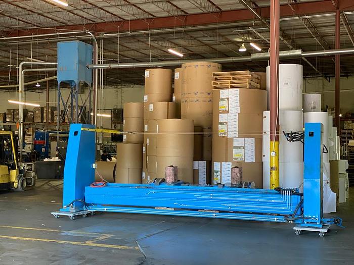 Used 100" WIDE ELITE CAMERON TWO DRUM WINDER MODEL T4400 60" REWIND DIAMETER 3500 FPM