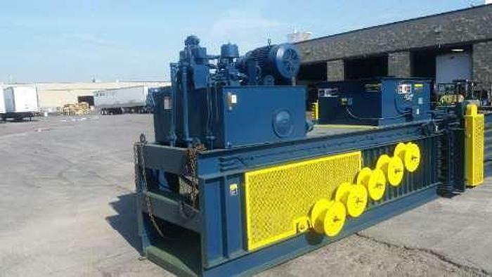 Used HARRIS HLO-608AR WIDE MOUTH AUTO TIE HORIZONTAL BALER 50HP 8 INCH CYLINDER