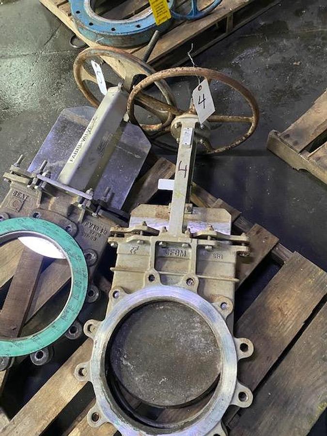 Used EC VALVE 12" DIA. MANUAL SLIDE GATE VALVE T 316 SS