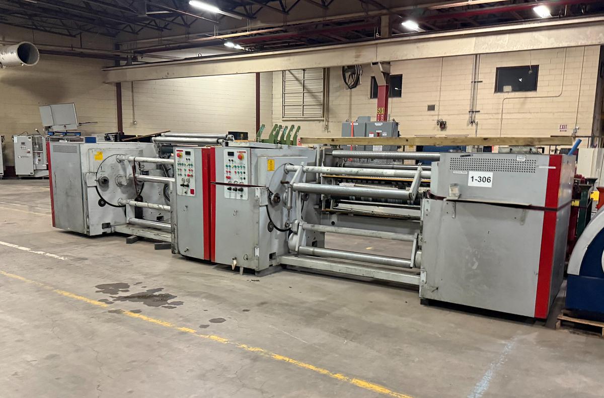 Used 58" WIDE COMEXI TURRET UNWIND WITH SPLICING 32" DIAMETER 
