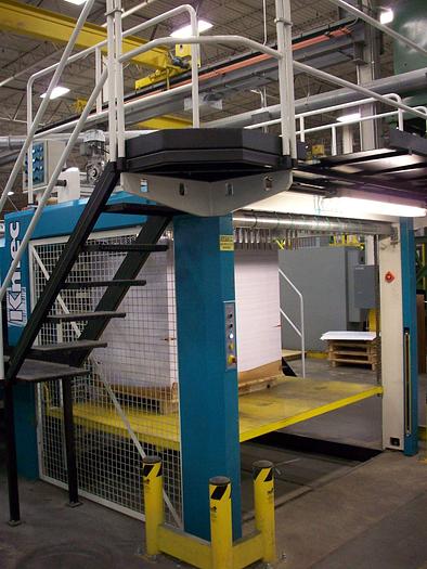 Used 65" (1650 MM) KMEC DREAMCUT DUAL ROTARY KNIFE SHEETER (3) DUAL POSITION BACKSTANDS MFG. 2007 - PENDING LS