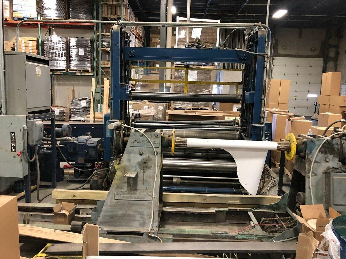 Used 72" WIDE CAMERON TYPE 428 SLITTER REWINDER FOR COUNTER ROLLS