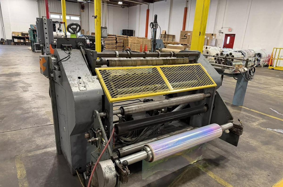 Used 45" DUSENBERY MODEL 635 BL DUPLEX SLITTER REWINDER 24" REWIND DIAMETER