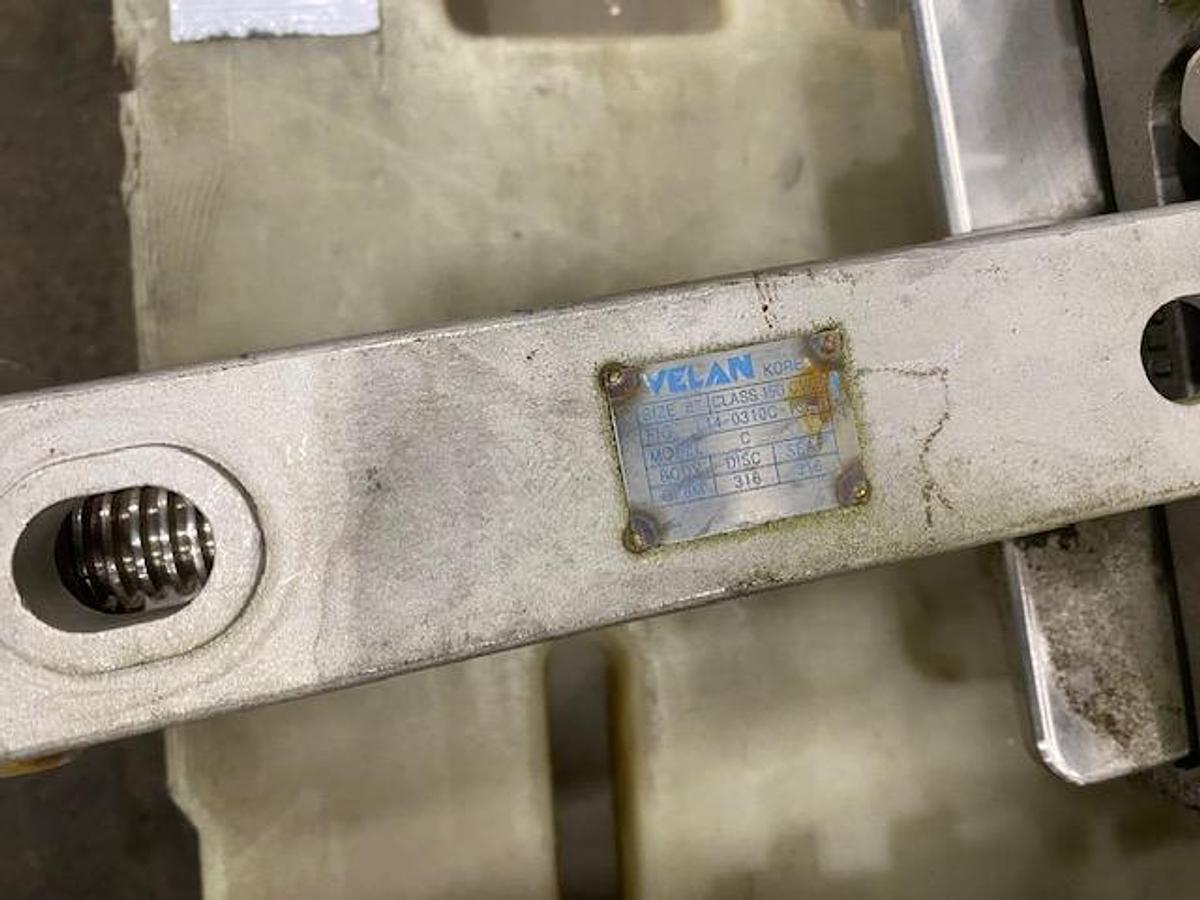 Used MANUAL 6" STAINLESS STEEL SLIDE GATE VALVES LOT OF (8) DEZURIK, VELAN, EC