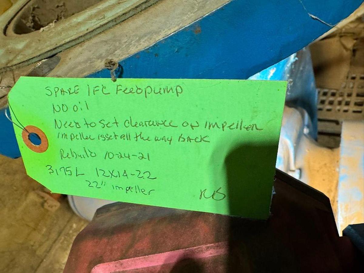 Used GOULDS 3175L SIZE 10X12-22 PUMP 316 STAINLESS STEEL