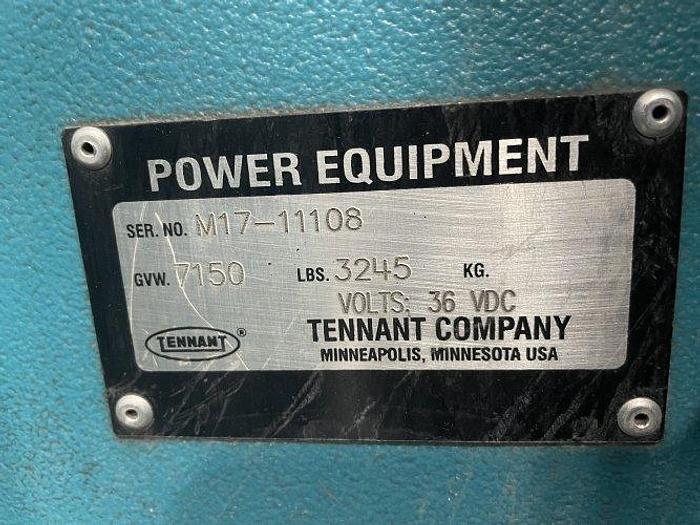 Used TENNANT M17 BATTERY-POWERED RIDE-ON SWEEPER-SCRUBBER