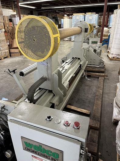 Used 60" WEBCO SHAFTLESS FLOOR PICK UP UNWIND STAND WITH EDGE GUIDE 60" DIAMETER