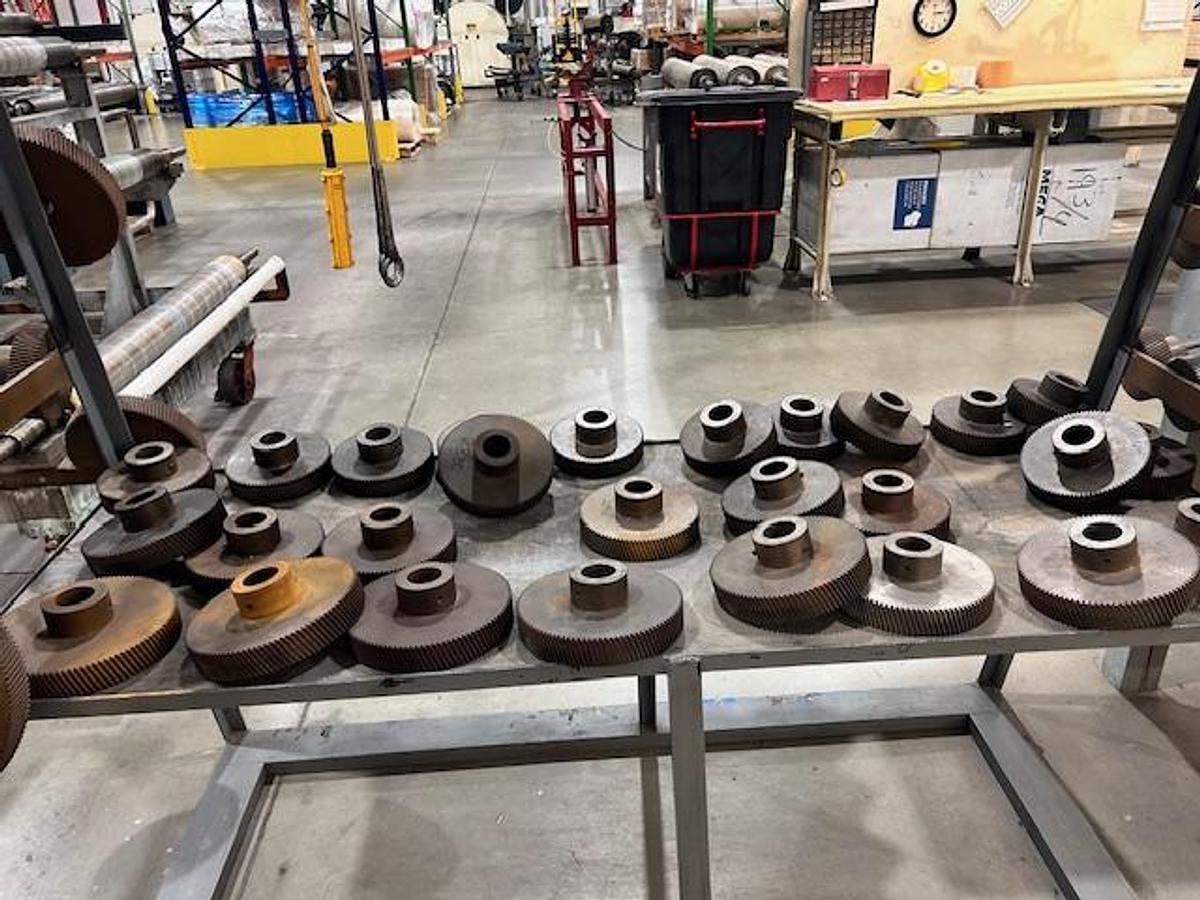 Used 62" WIDE (61" PRINT WIDTH) PCMC 8 COLOR CI PRINTING PRESS WITH MOUNTER