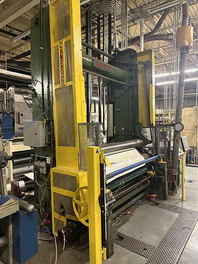 Used 72" CAMERON TWO DRUM SLITTER REWINDER MODEL 438 WITH A&F UNWIND STAND