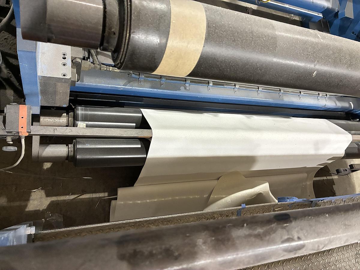 Used 63" WIDE DEACRO MODEL DA 653 DUPLEX CANTILEVERED SLITTER REWINDER