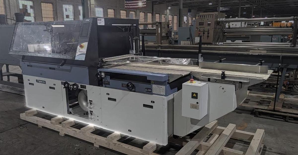 Used CONFLEX SYNC CONTINOUS MOTION SERVO SIDE SEAL SHRINK WRAPPER