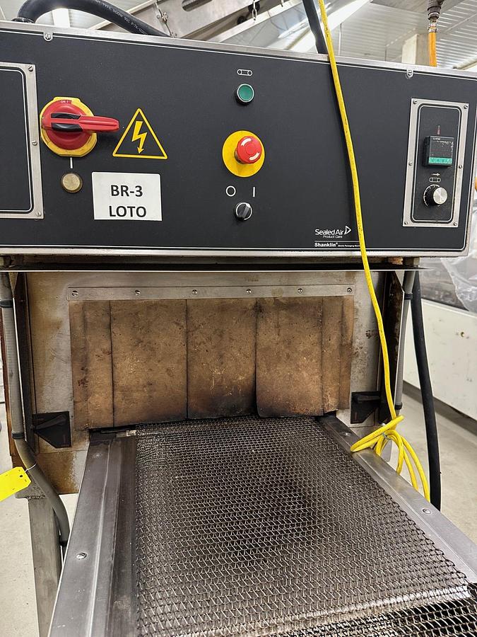 Used SHANKLIN T-71 STAINLESS STEEL SHRINK TUNNEL