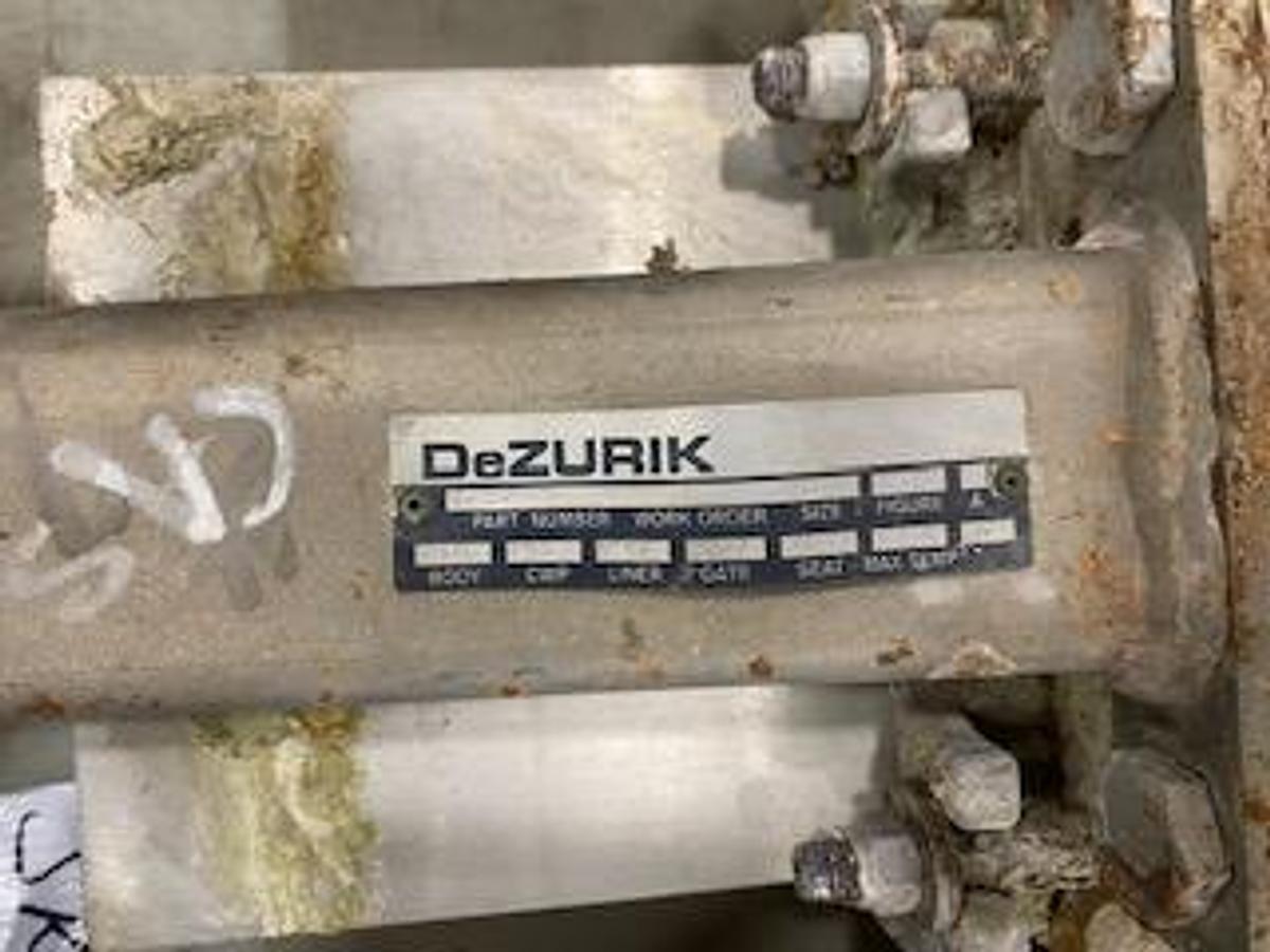 Used DEZURIK SIZE 6" STAINLESS STEEL SLIDE GATE VALVES LOT OF (9)